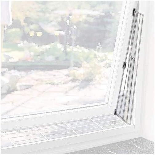 TRIXIE 2X Kippfenster-Schutzgitter, Seitenelement, weiss - 62x16/8cm, inkl. Schrauben