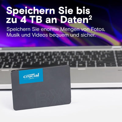 Crucial BX500 1TB 3D NAND SATA 2,5 Zoll Interne SSD - Bis zu 540MB/s - CT1000BX500SSD101 (Acronis Ed