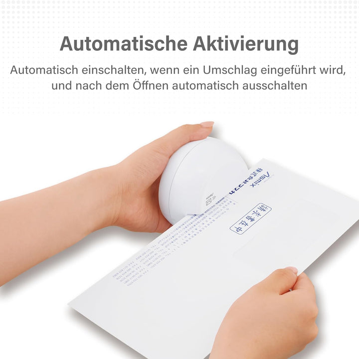 Elektrischer Brieföffner, LO85W, weisser Brieföffner, Umschlagöffner, Asmix (Japan Import) Weiss/opu