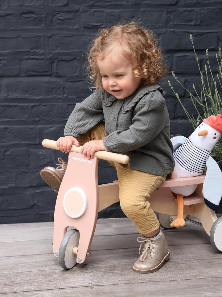 VERTBAUDET Babytrage + Sitz aus Holz, Beige, mittelgross, einfarbig mit Dekort