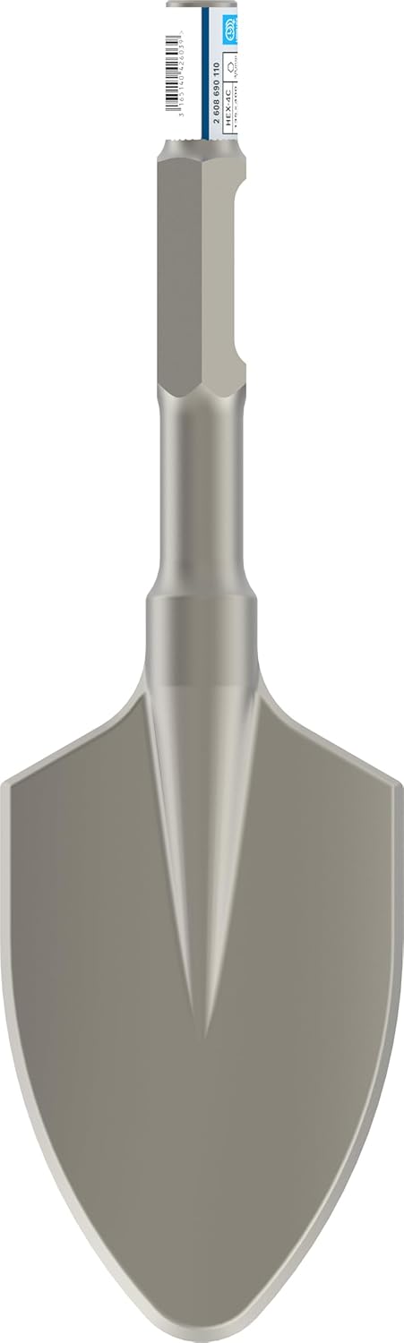 Bosch Professional abgerundeter Spatmeissel mit 30-mm-Sechskantschaft, 30-mm