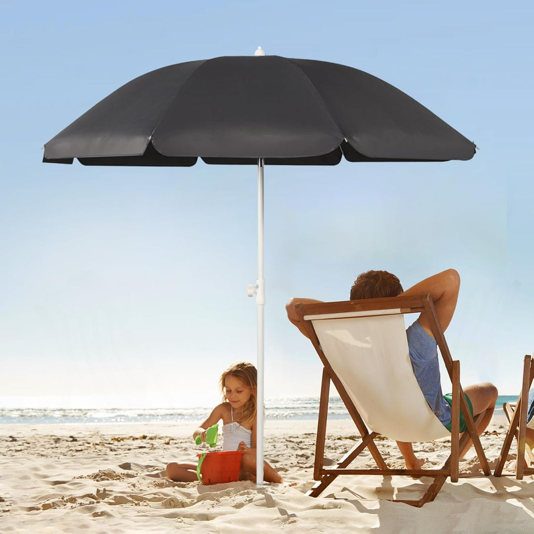 Sekey 160 cm Sonnenschirm Balkon mit Bodenhülse & Schutzhülle, Neigungs und Höhenverstellung, Sonnen