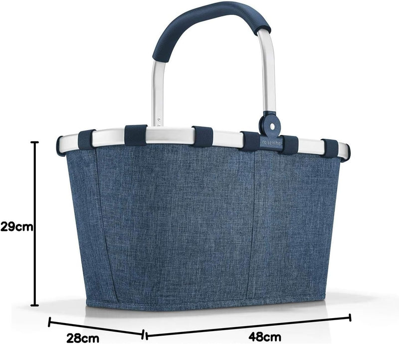 reisenthel carrybag in Twist Blau - Stabiler Einkaufskorb mit viel Stauraum und praktischer Innentas