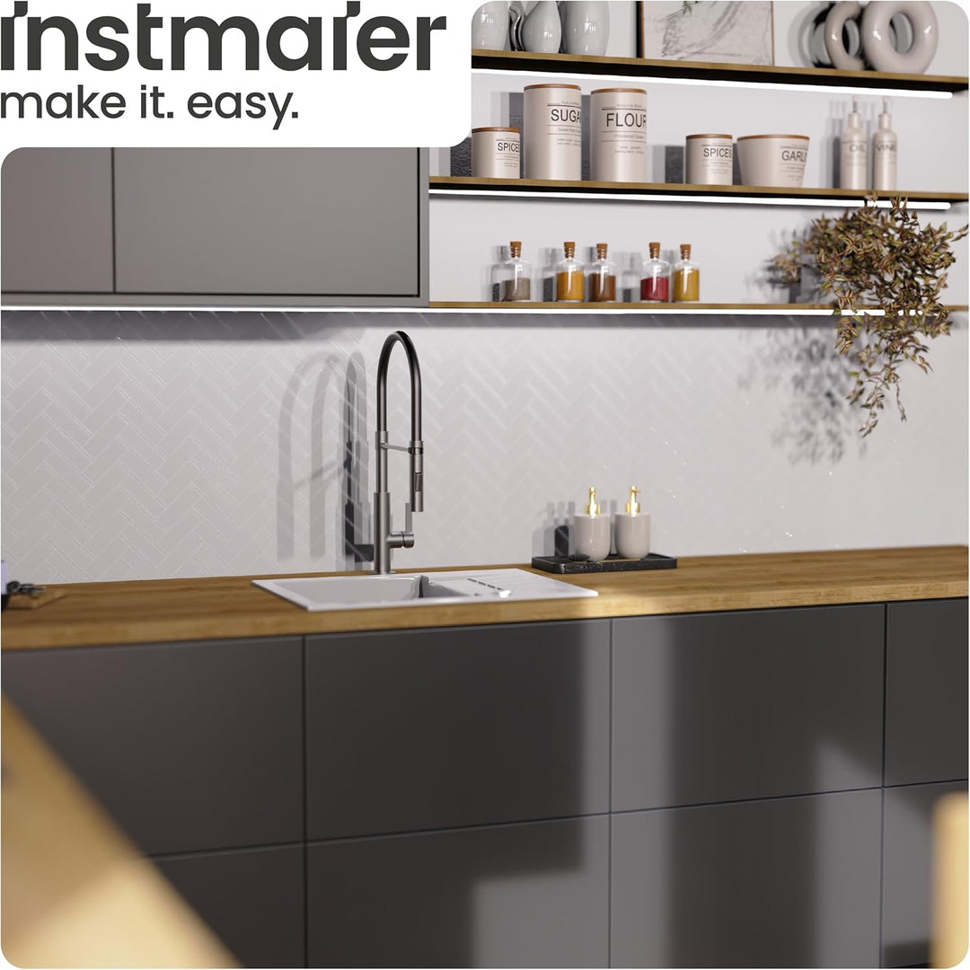 instmaier Nova | Küchenarmatur mit flexibler Geschirrbrause | Graphit matt | Wasserhahn Küche 360° s