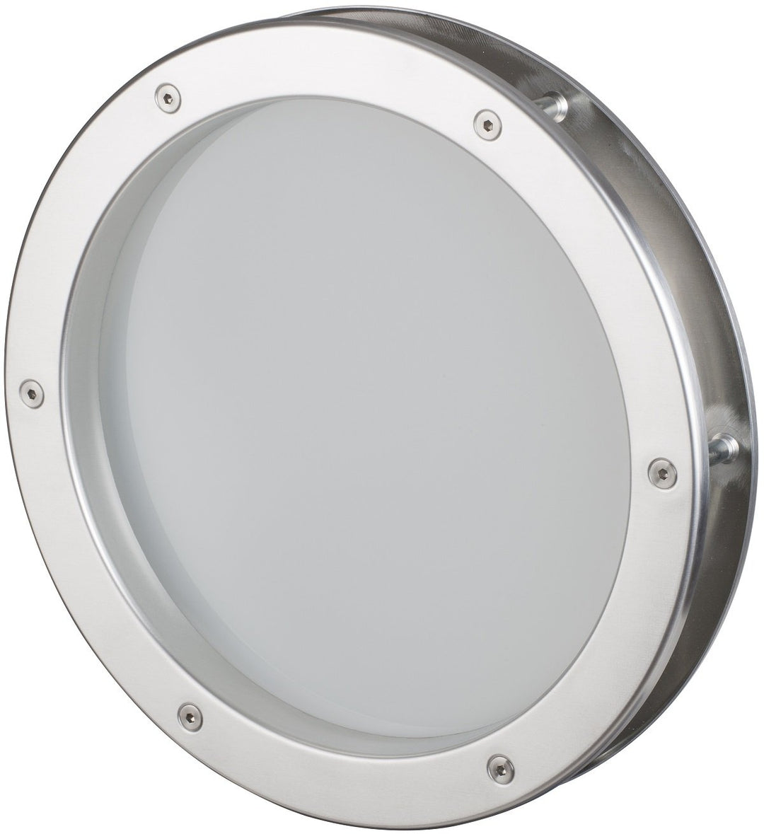 Bullauge 40 cm Aluminium Edelstahl-Optik, VSG satiniert, sehr hochwertig, Rundfenster
