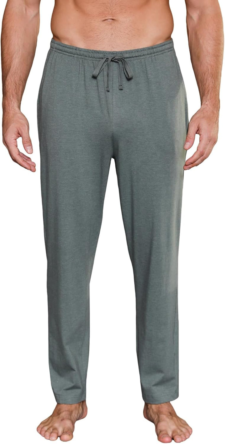 2er-Pack Schlafanzughose Herren Lang Leichte Pyjamahose aus Baumwolle Loungewear Hosen Schlafhose Fr