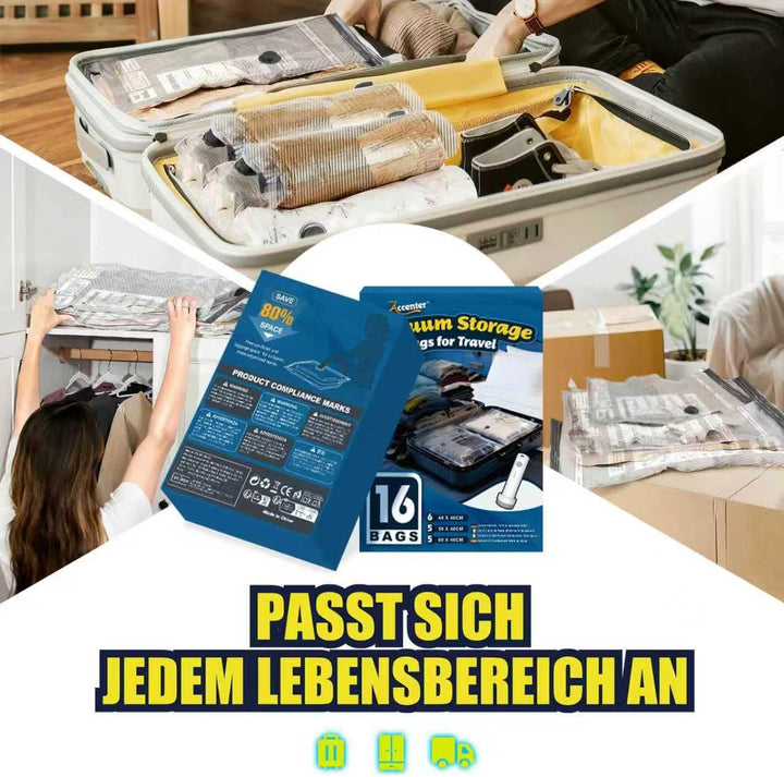 Accenter Vakuumbeutel für Kleidung mit Elektrischer Pumpe,Vakuumbeutel Reise für Koffer Organizer,Kl