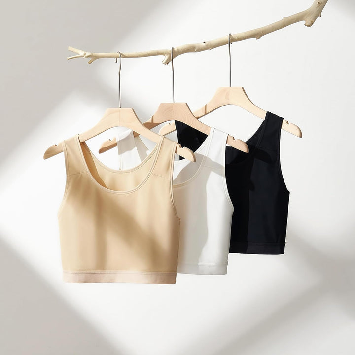 Brust Binder für Transgender FTM Atmungsaktive Halb Breast Binder Kompression BH Weiss XXL, Weiss XX
