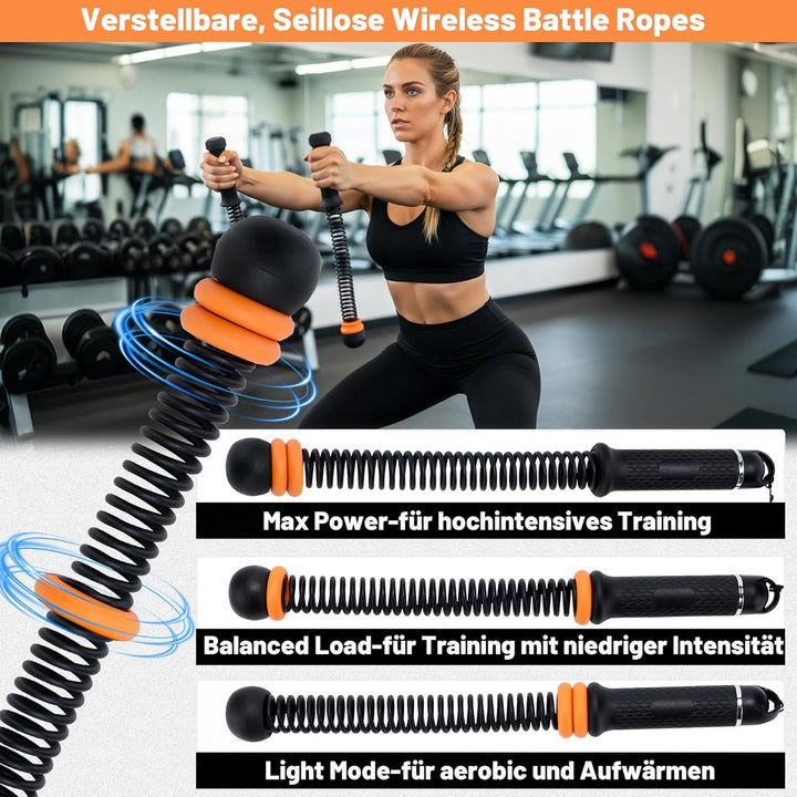 Weighted Battle Rope Without Rope 2 Pack Quiet Adjustable Ropeless Battle Ropes for full Body Traini