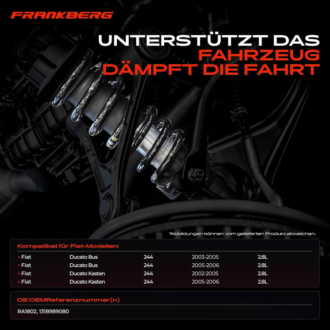 Frankberg 2x Federn Fahrwerksfeder Vorderachse Kompatibel mit Ducato Bus 244 2003-2006 Ducato Kasten