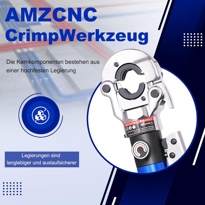 AMZCNC Presszange G Kontur Rohrpresszange 4 Backen 16-32 Verbundrohr | Installateur Werkzeug, G Kont