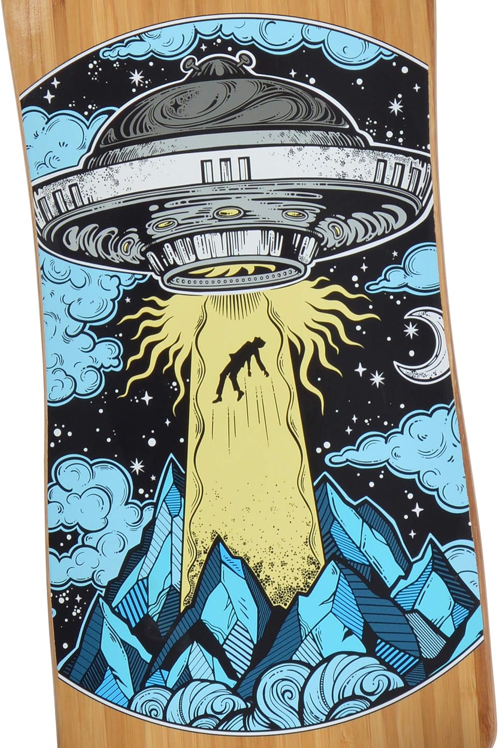 Apollo Longboard, Komplettboard mit Deck aus Bambus & Fiberglas, High-End Board mit ABEC 9 Kugellage