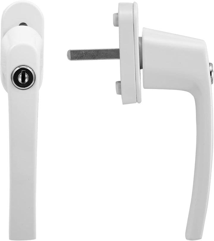 Eulenke Abschliessbarer Sicherheitsfenstergriff - 4er Pack Weiss inklusive 8 Schlüssel und Schrauben