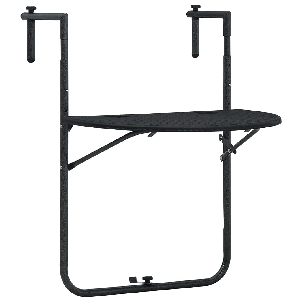 Susany Zusammengeklappt Balkonhängetisch Balkontisch Tisch 60 x 64 x 83,5 cm Mit 3-Fach höhenverstel