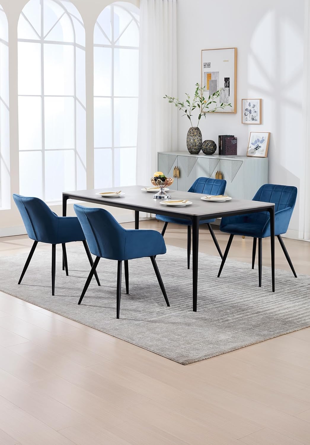 WOLTU Esszimmerstühle 2er Set Esszimmerstuhl Küchenstuhl Polsterstuhl Design Stuhl mit Armlehnen, mi