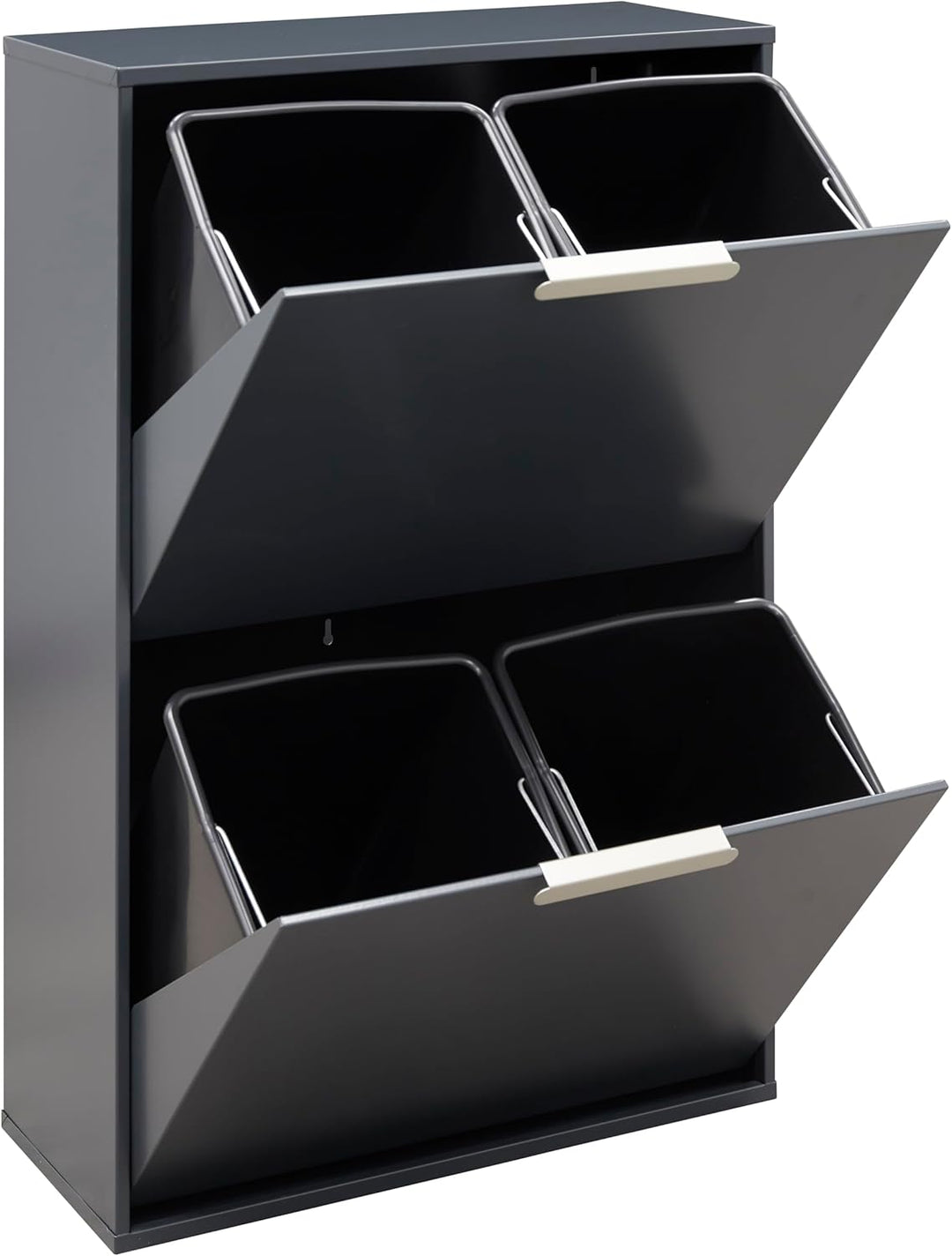 ARREGUI Ecoclas CR604-E Mülltrennsystem aus Stahl | 4 Fächer Mülleimer für die Küche |4x17L (68L) |
