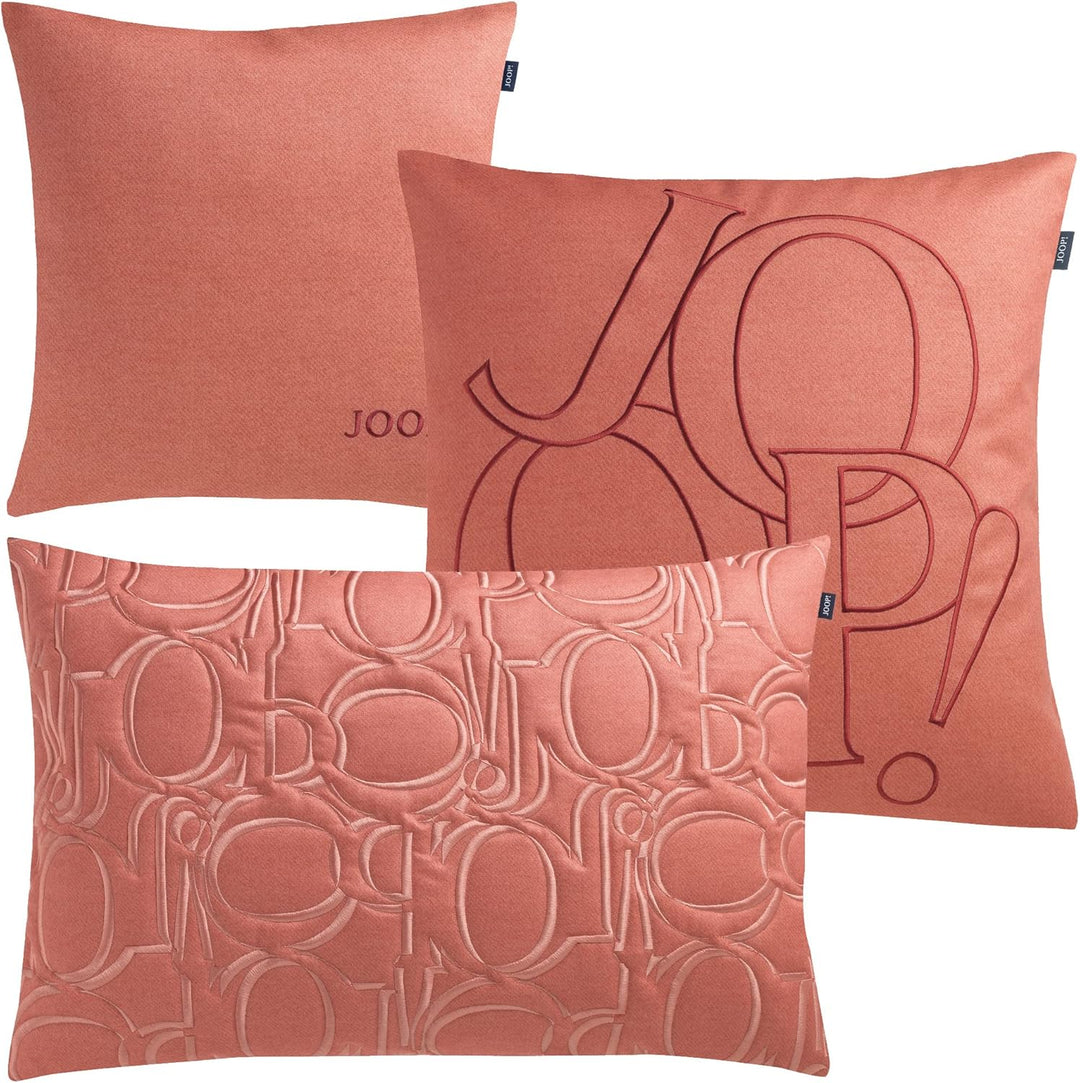 Joop! Living Zierkissenhülle ohne Füllung Statement Farbe orange Grösse 50x50cm verdeckter Reissvers