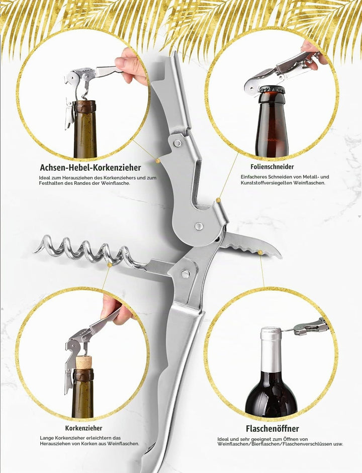 YISSVIC Cocktail Set 22 Stück Cocktail Barzubehör Mix Set Edelstahl Cocktailshaker 750ml mit Holzstä