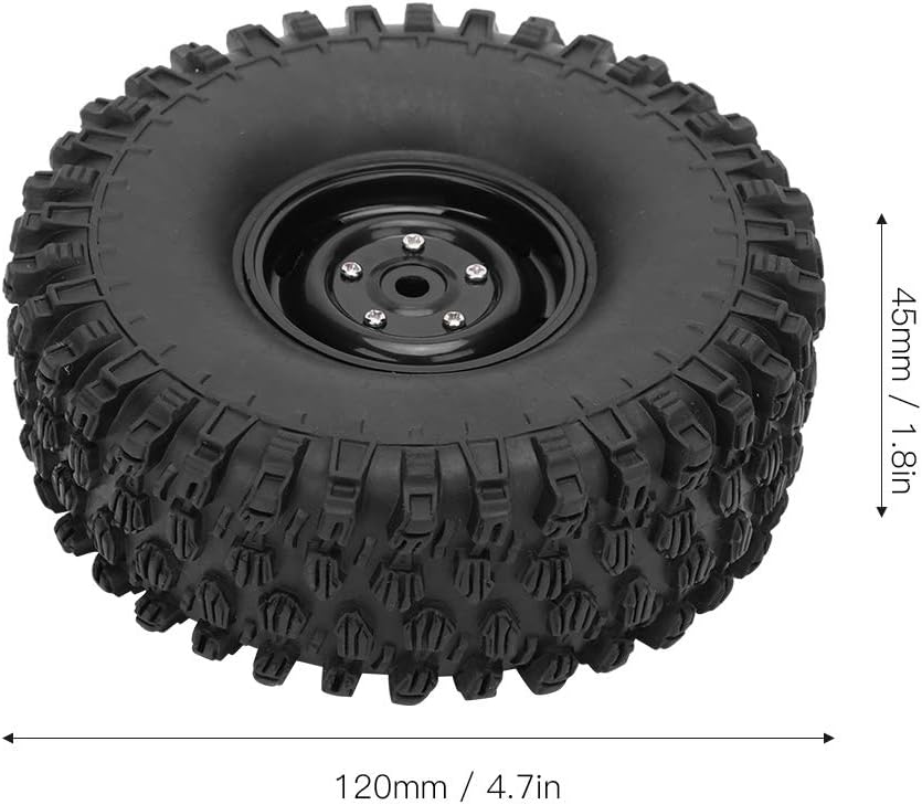 4 Stück 1.9-Zoll-Felgengummi-Reifenhaut,1/10 RC-Reifen, aufblasbare Reifen-Upgrade-Ersatzteile Remot