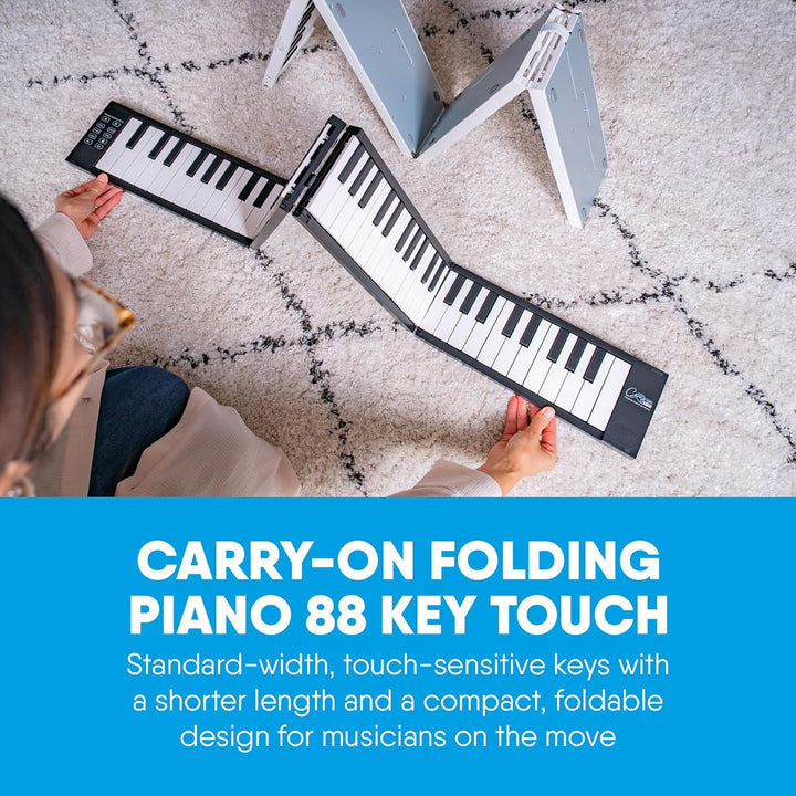 Carry-on FP-88 Touch 88 Tasten berührungsempfindlich Schwarz Tragbares Faltbares Digitalpiano durch