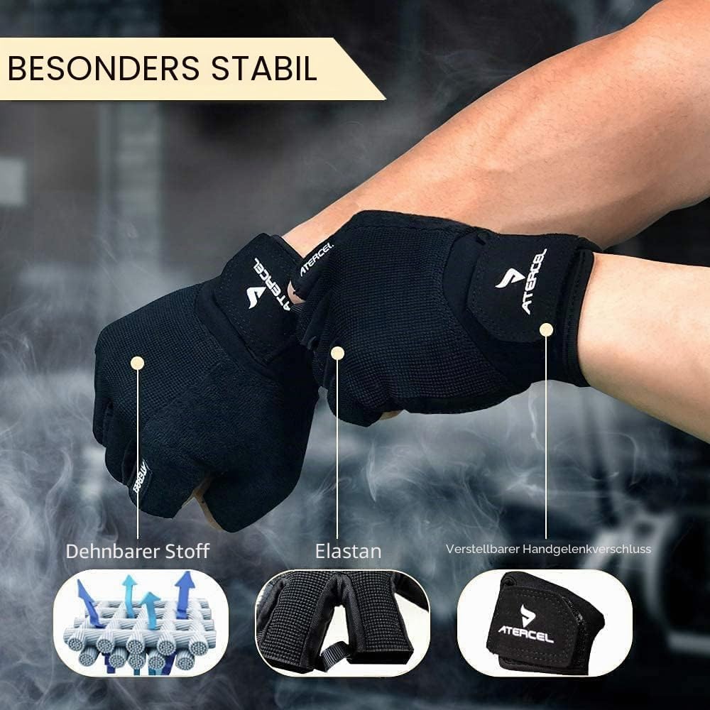 ATERCEL Fitness Handschuhe, Trainingshandschuhe für Crossfit, Bodybuilding, Radsport, Gym, Krafttrai