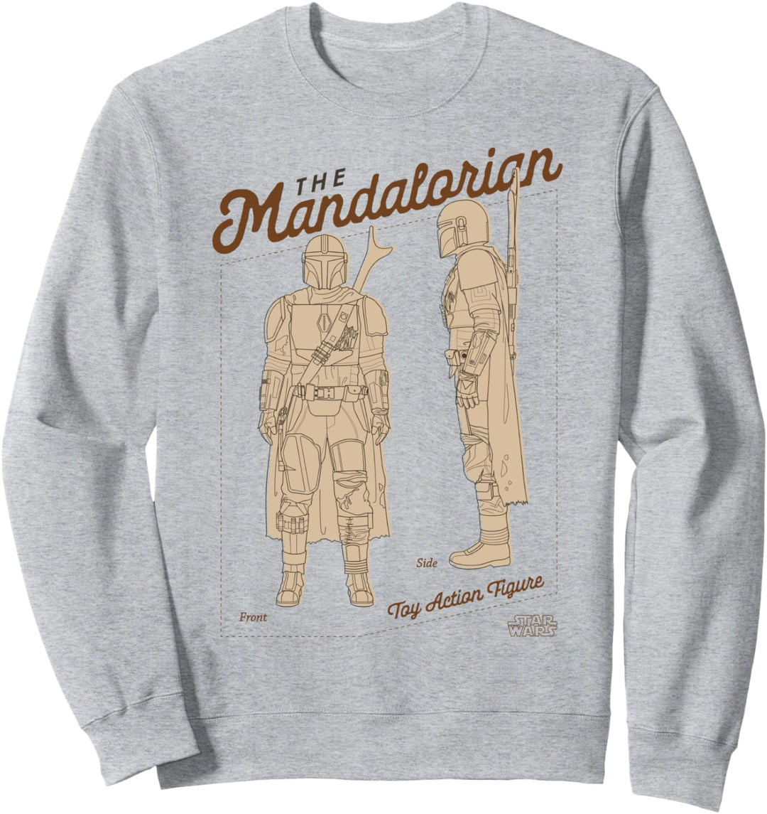 Star Wars The Mandalorian Toy Action Figure Schematic Sweatshirt