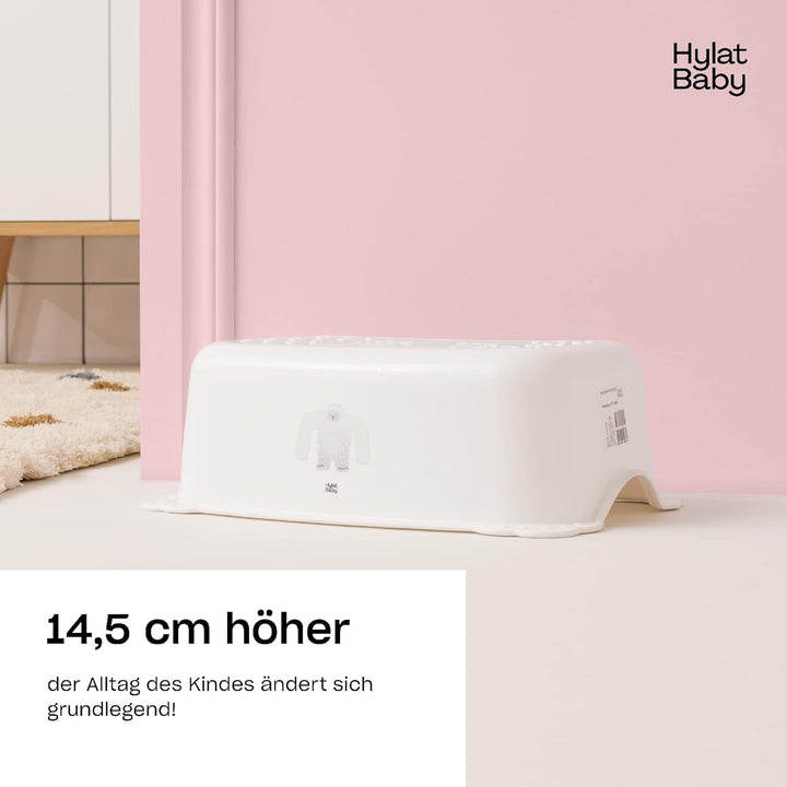 Hylat Baby Tritthocker Kinder - Stabil & rutschfest, Gummiert, Leicht - Für Kinder ab 3 Jahren, bis