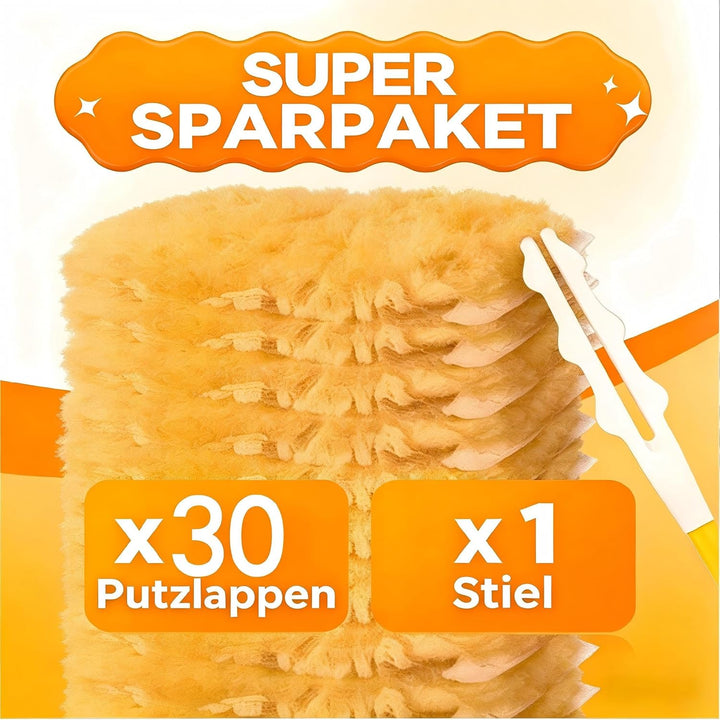 Staubmagnet Nachfüllpack Tücher Set für Swiffer Duster I Staubwede I Einweg Magnet Staubwede l Start