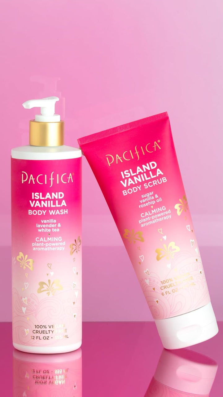 Pacifica Beauty, Island Vanilla Body Scrub, Peeling, Zucker, Hagebuttenöl, Körperpolitur, Bad &amp; Dusc