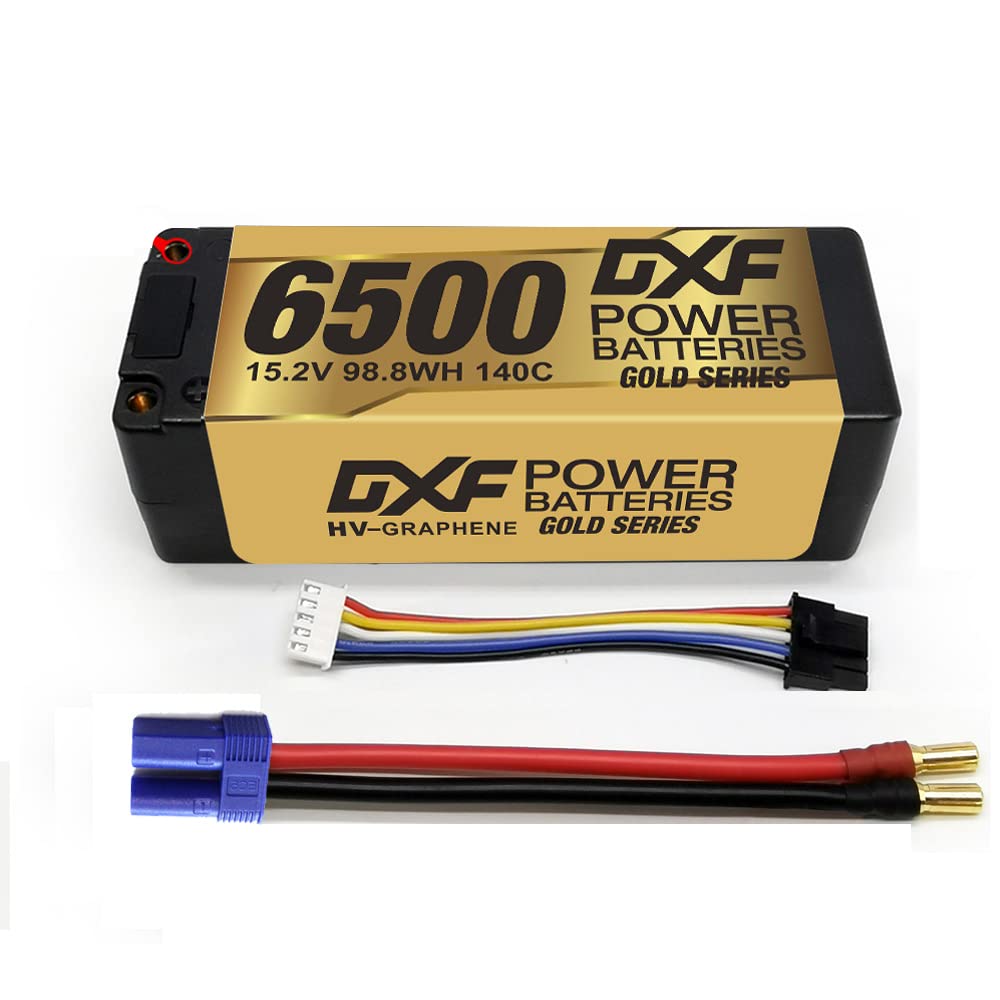 DXF 4S 6500mAh 15.2V 140C Batterie Lipo Haute capacité Hardcase Avec Prise EC5 5mm Bullet Plug Pour