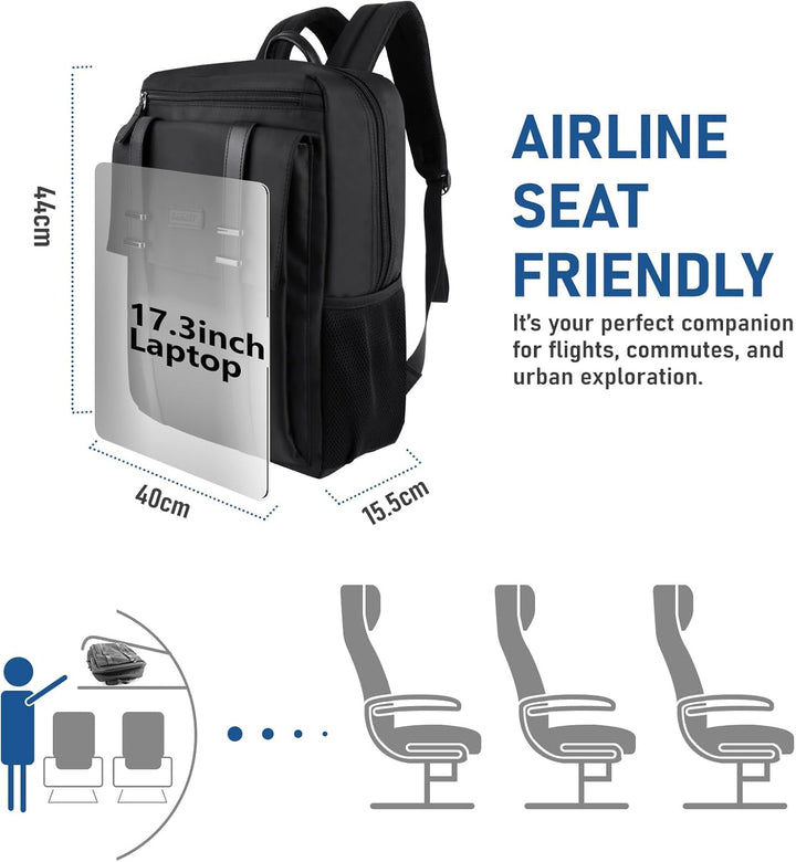 Dobaly Laptop Rucksack Wasserdicht für Damen & Herren - Laptopfach Daypack für Arbeit Business Radfa