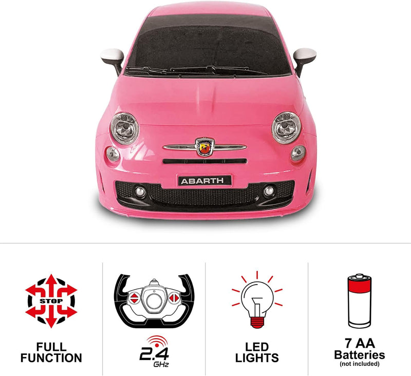 Mondo Motors, ABARTH 500 PINK, Modell im Massstab 1: 14, Geschwindigkeit bis zu 10 km / h, Spielzeug