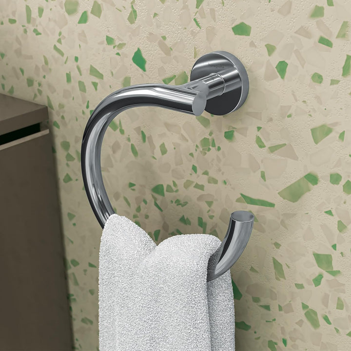 hansgrohe Logis Universal Handtuchring/Handtuchhalter rund (Badzubehör) Chrom, Handtuchring
