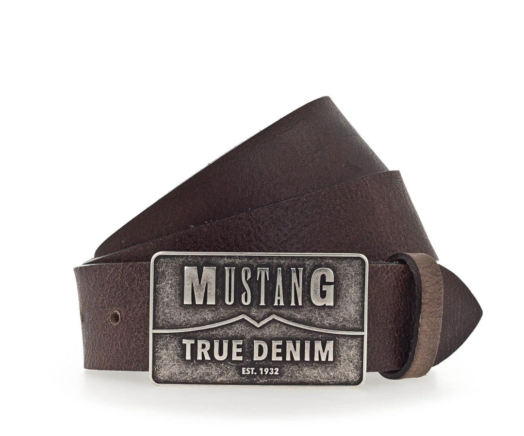 MUSTANG Herren Gürtel Vollrindledergürtel, 80
