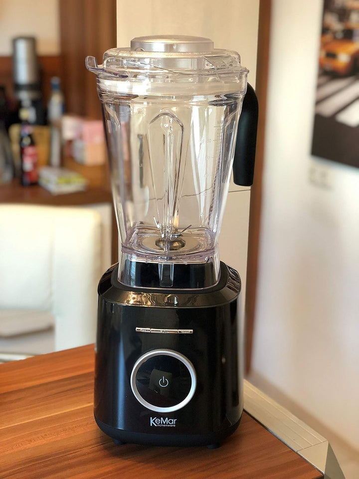 KeMar Standmixer, Hochleistungsmixer, Mixer (1500W, 2 Liter) + GRATIS Bambus Trinkhalme - mit Touch