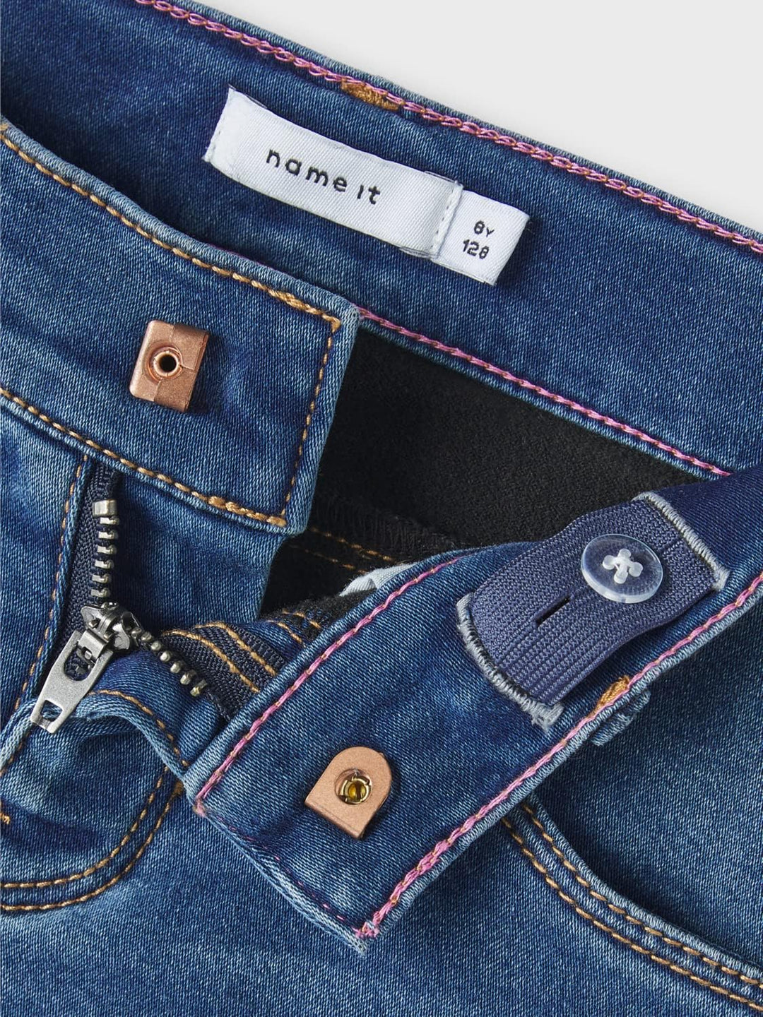 NAME IT Mädchen Jeans 128 Dark Blue Denim, 128 Dark Blue Denim