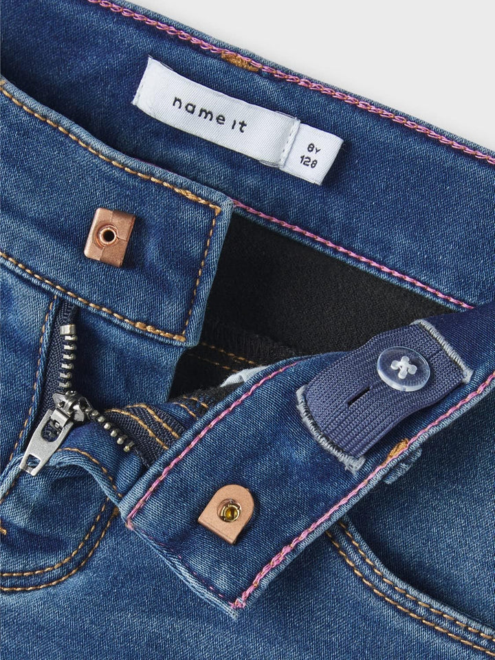 NAME IT Mädchen Jeans 128 Dark Blue Denim, 128 Dark Blue Denim