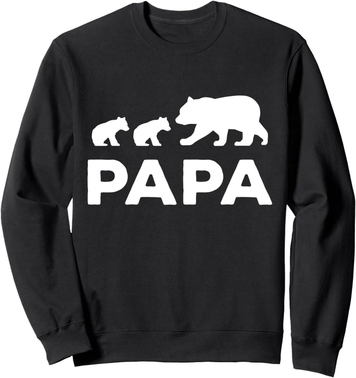 Papa von Zwillingen Bär Sweatshirt