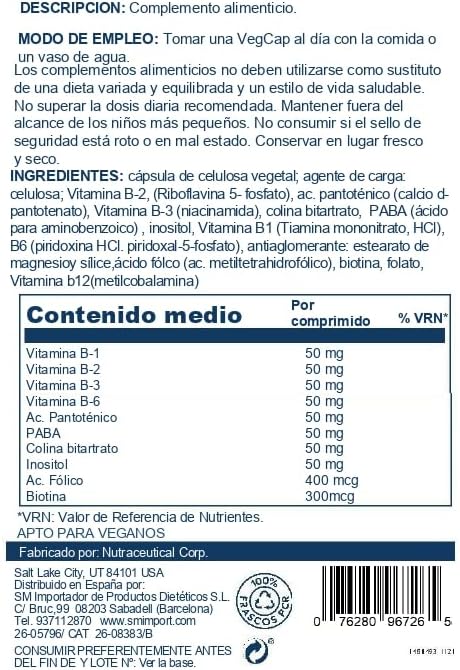 Solaray Coenzyme B-Complex 50 60 Vcaps