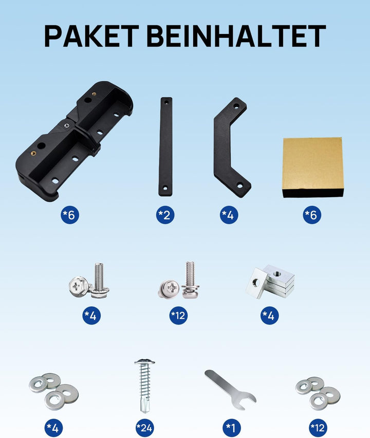 ECO-WORTHY Solarpanel Halterung mit Hängende Kühlkonstruktion Schnelle Installation Kompatibel mit F