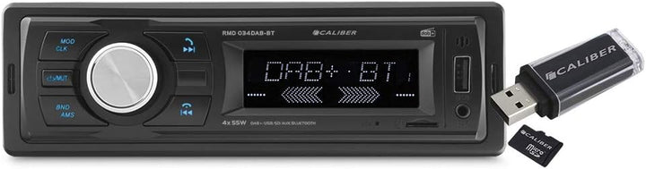 Caliber Autoradio - Auto Radio mit Bluetooth - Aux In - Bluetooth - DAB - DAB Plus - FM - SD - USB -