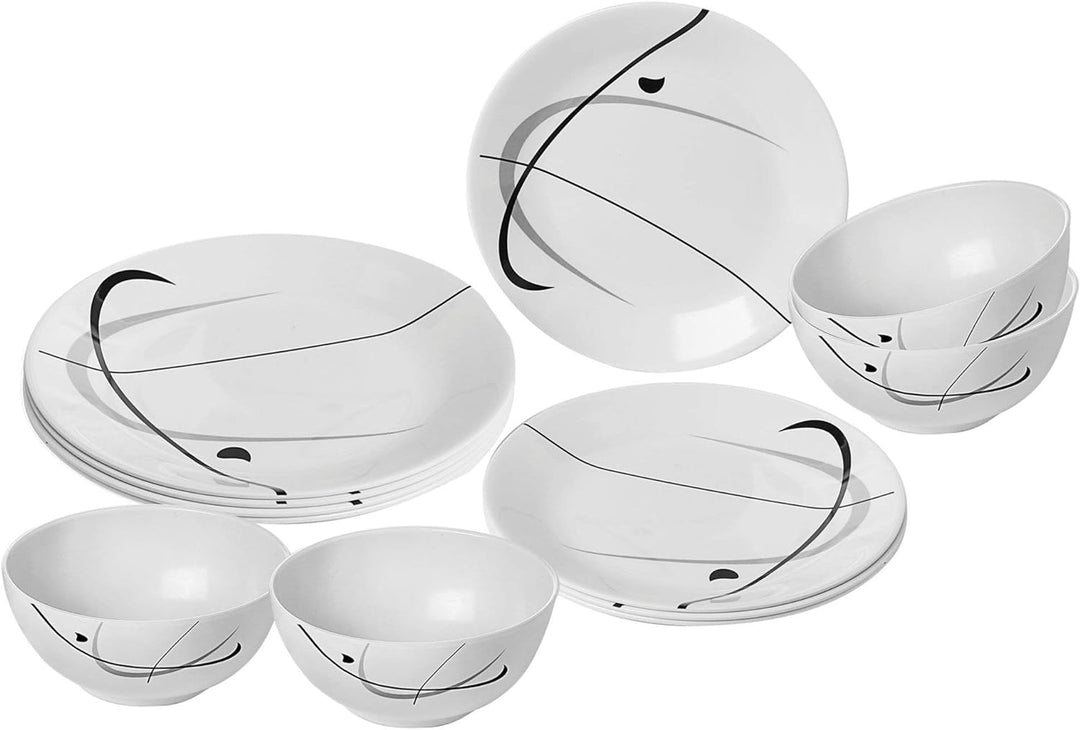 BRUNNER Melamin Geschirr Campinggeschirr Serenade 12tlg Antislip