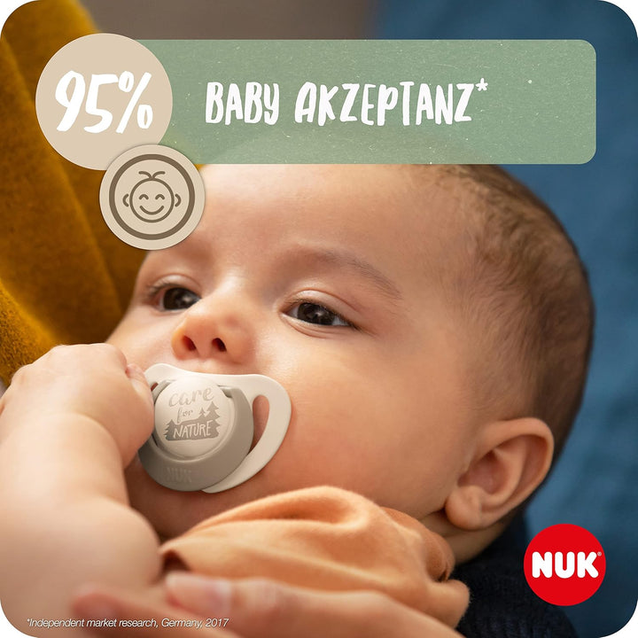 NUK for Nature Babyschnuller | aus nachhaltigem Silikon | kiefergerechte Form | BPA-frei | 18-36 Mon