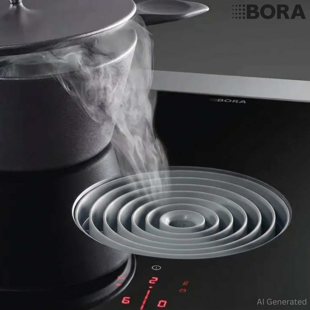 BORA PUEDL Original Einströmdüse Lichtgrau für PURE, Dunstabzug, Kochfeld Zubehör Gray, Gray