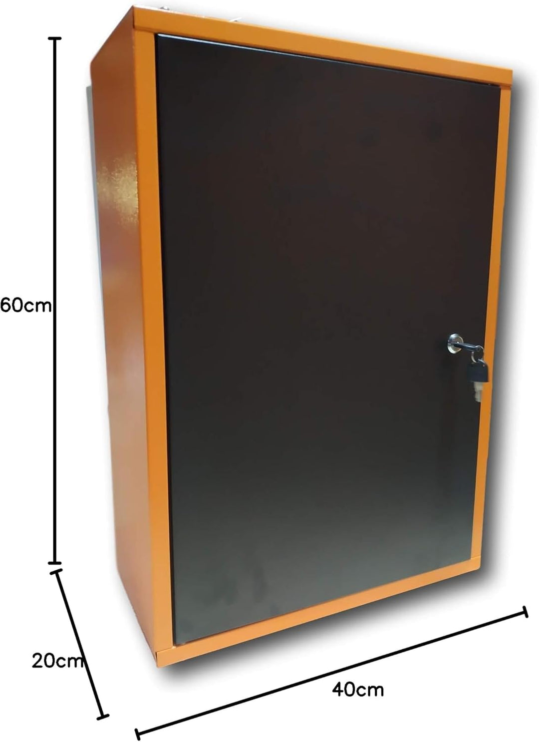 METALLMOBELL – Werkzeugschrank Metall 60x40x20 cm, mit Metallregalen, Wandwerkzeugtafel und Schloss,