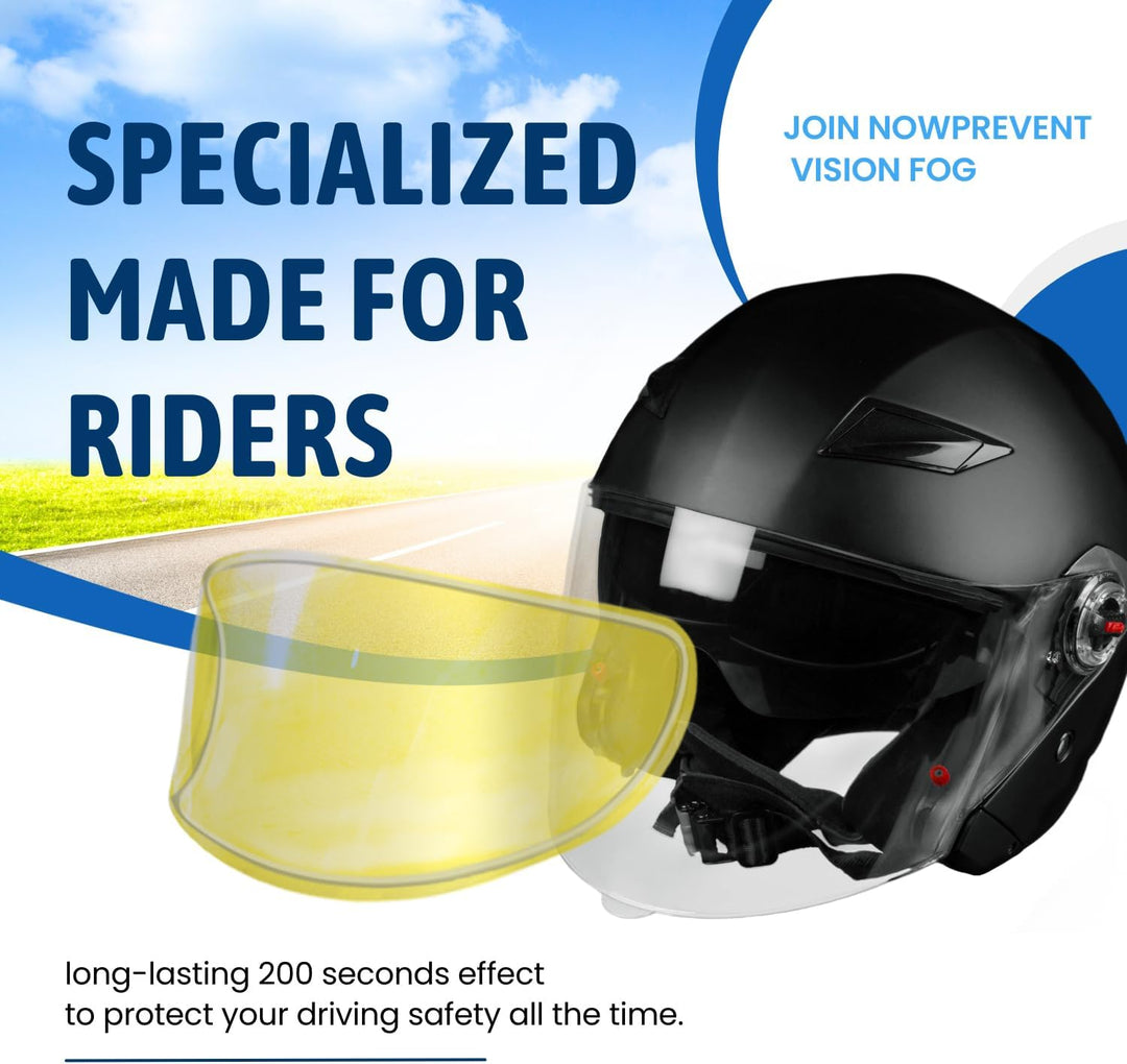 XII WY Universal Motorrad Helm Schild Antibeschlag Folie Gelb Nachtsicht Visier Linse Einsatz Nebelf