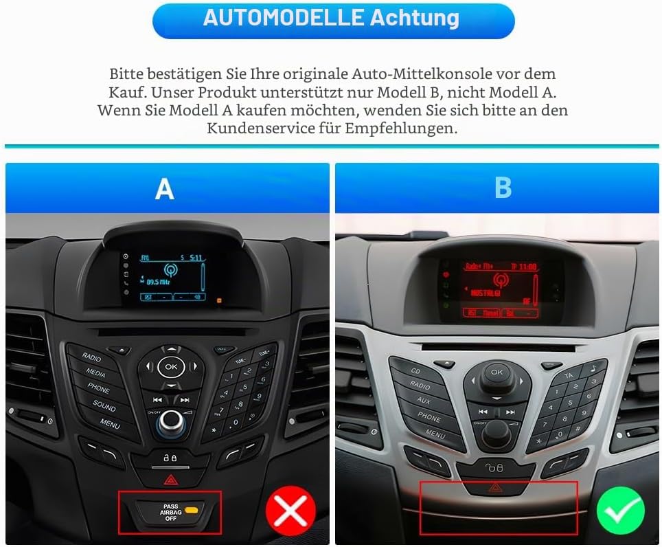 8 Core 6G+128G Rimoody Autoradio Android für Ford Fiesta 2009-2017 Carplay Wireless 9" Radio Auto Fi