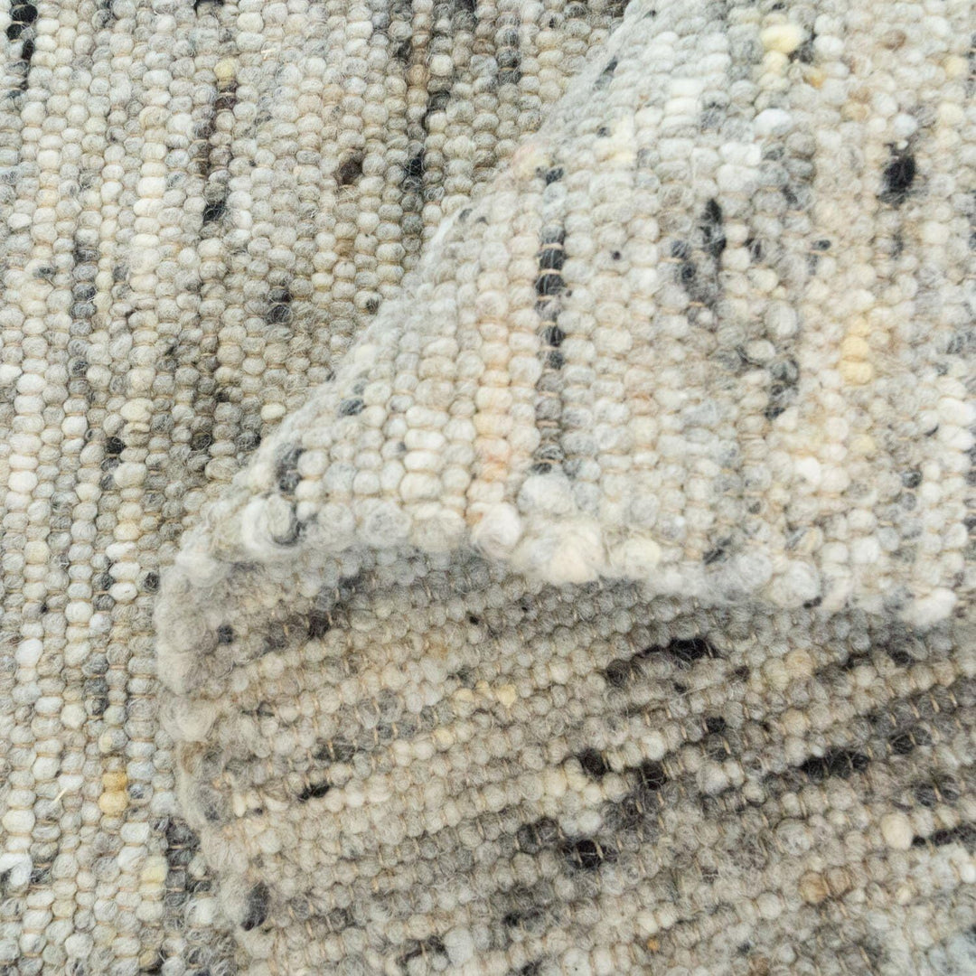 Moderner Handweb Teppich Alpina handgewebt aus Schurwolle für Wohnzimmer, Esszimmer, Schlafzimmer un