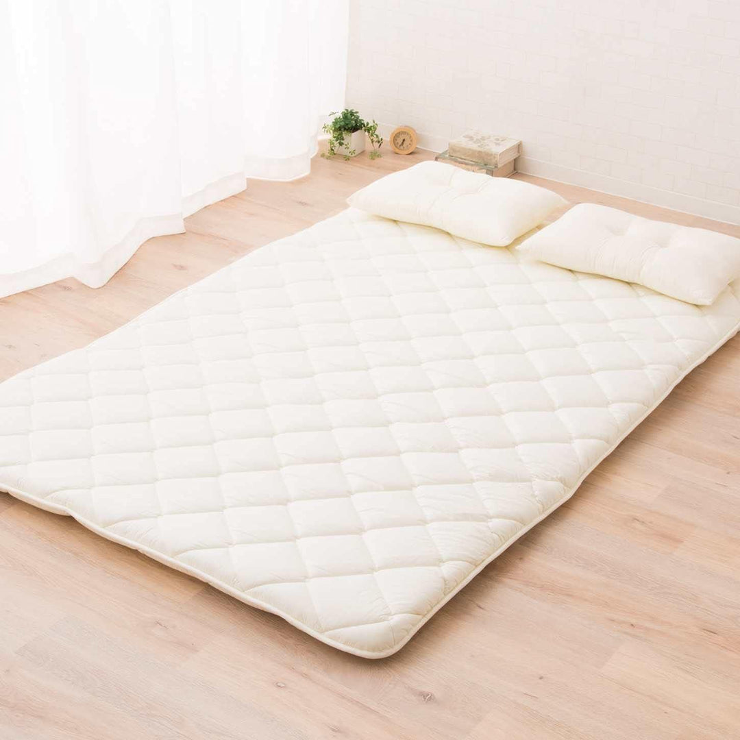 EMOOR Japanische Faltbarer Futon Matratze Set (Matratze, Bettdecke und Kopfkissen), 140 x 200 cm, He