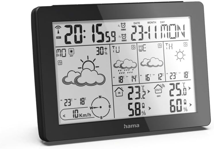 Hama Profi Wetterstation (Wettervorhersage mit Daten von professionellen Meteorologen, Funk Wetterst